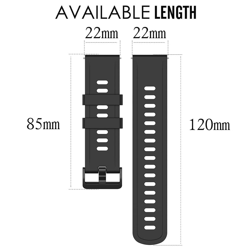 [Australia - AusPower] - QGHXO Band for Amazfit GTR 47mm, Soft Silicone Replacement Band for Amazfit GTR 47mm/ GTR 2/ GTR 2e/ Stratos 3 Smartwatch (No Tracker, Replacement Bands Only) 5PCS Girls 