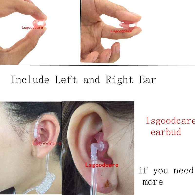 [Australia - AusPower] - Lsgoodcare 3 Pairs Silicone Replacement Earplug Earmold Ear Buds (Left and Right) for Two-Way Radio Headset Air Acoustic Earpiece Headset Walkie Talkie Earpiece 