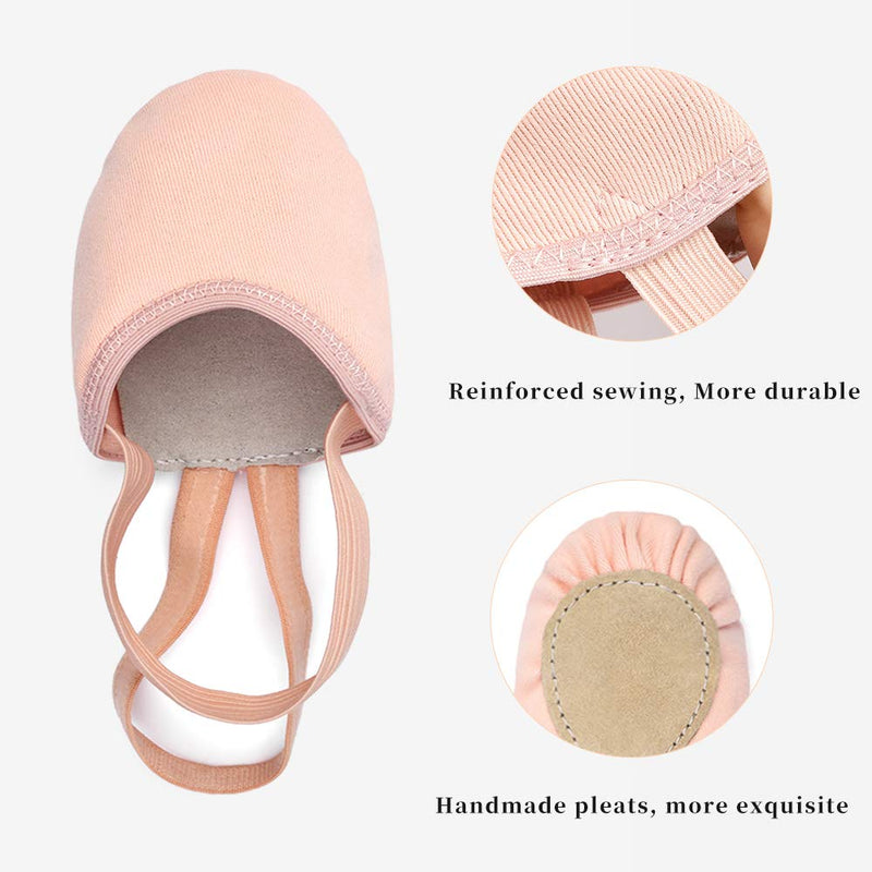 [Australia - AusPower] - Stelle Pirouette Dance Half Sole Canvas Shoes Turning Shoes for Ballet Jazz Girls/Women/Boy/Men/Adult 3-4 Women/2-3 Men Ballet Pink 