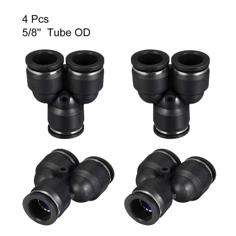 [Australia - AusPower] - uxcell Plastic Connect Splitter Push to Tube Fittings 16 mm or 5/8" OD Push Lock 4pcs 