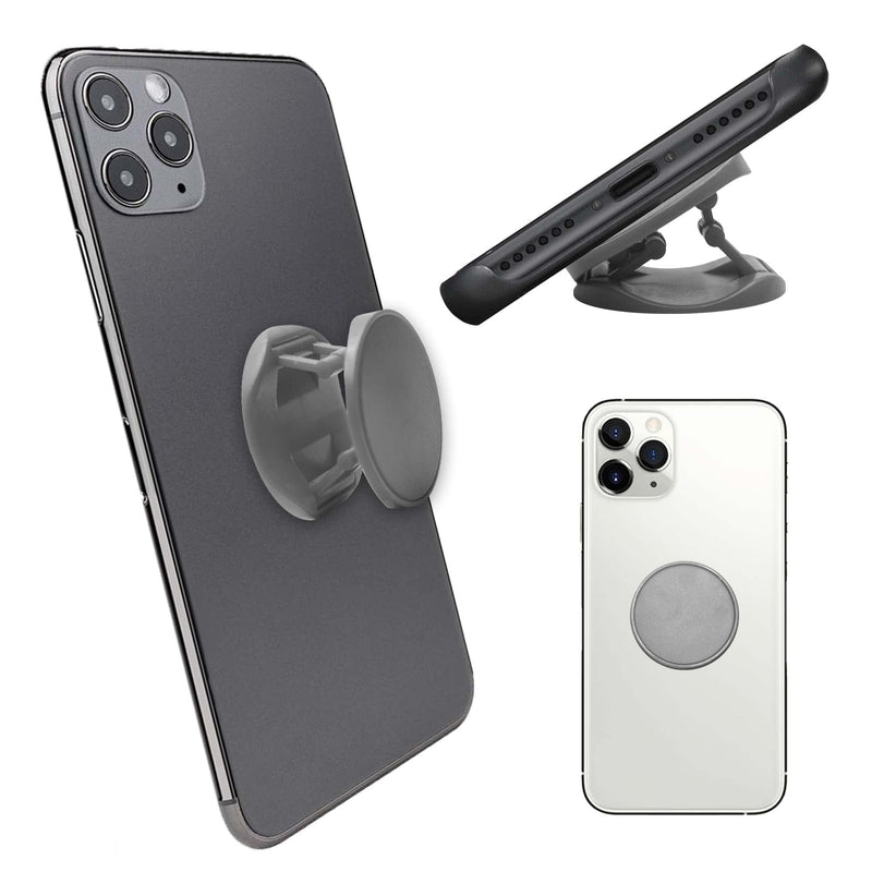 [Australia - AusPower] - Cell Phone Pop Grip Ring Holder, Pop Out Stand for iPhone & Samsung - Gray 