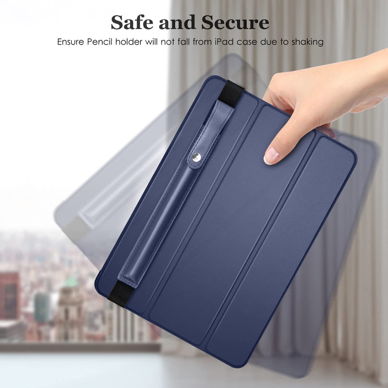 [Australia - AusPower] - DTTO Pencil Case for Apple Pencil 1st/2nd Generation, PU Leather Pencil Sleeve Pouch with Detachable Elastic Band for iPad 9.7"/ 10.2"/ 10.5"/ 10.9"/ 11"/ 12.9" Case, Navy Blue 