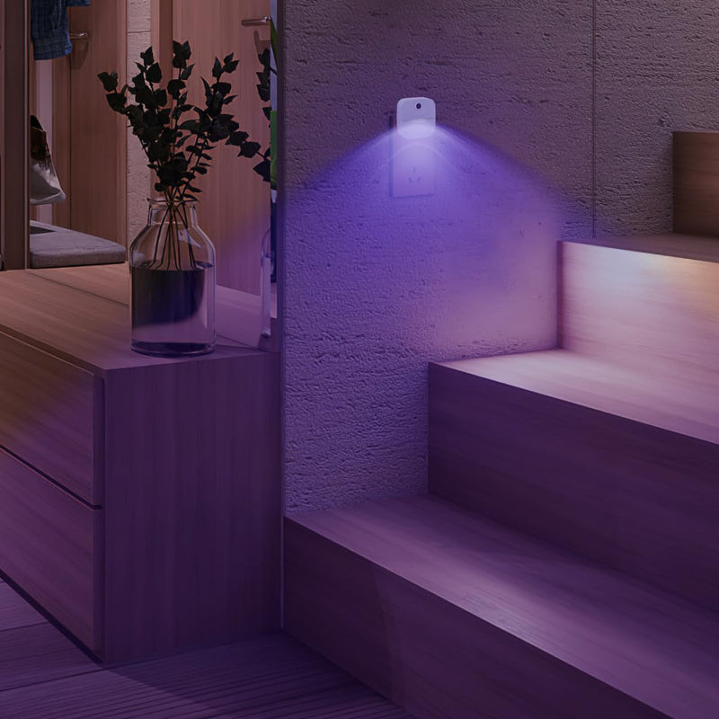 [Australia - AusPower] - KINUR 6 Pack LED Blue Night Light Plug in, Dusk to Dawn Sensor Automatic on and Off, Energy efficient, Soft Glow nightlights for Kids, Nursery, Bedroom, Bathroom, Hallway, Stairs, Kitchen 