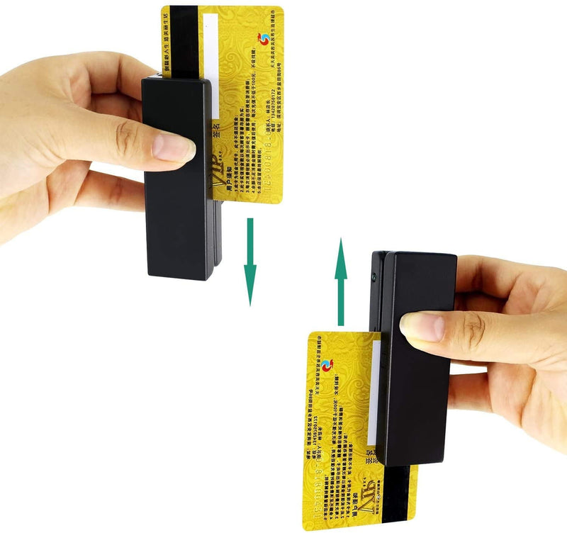 [Australia - AusPower] - Run Mall Magnetic Stripe Card Reader USB 3-Track POS Credit Card Reader Swiper Magstripe Swipe Card Reader Membership Card Gift Card Reader Access Control Card Reader Writer 