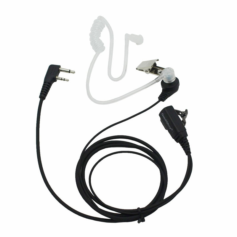 [Australia - AusPower] - GoodQbuy 2 Pin PTT Mic Covert Acoustic Tube Earpiece Headset is Compatible with Icom Radio IC-F24S IC-F31 IC-F3 IC-F3S IC-F4 (Pack of 5) 