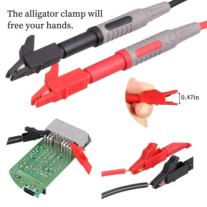[Australia - AusPower] - Bionso 25-Piece Multimeter Leads Kit, Professional and Upgraded Test Leads Set with Replaceable Gold-Plated Multimeter Probes, Alligator Clips, Test Hooks and Back Probe Pins. 
