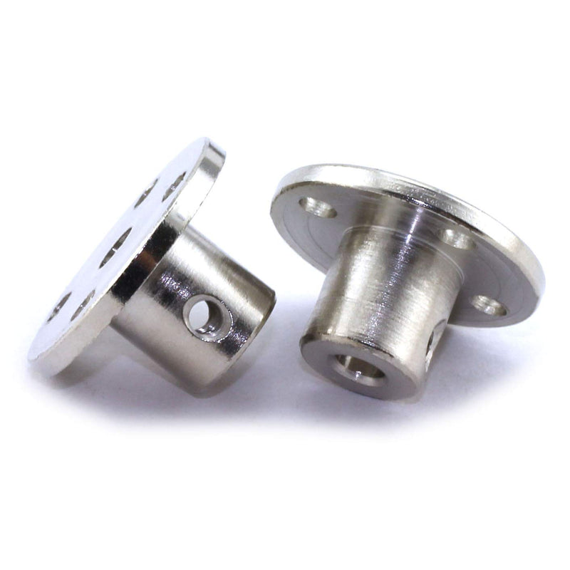 [Australia - AusPower] - Magic&Shell 2-Pack 4mm Flange Shaft Coupling High Hardness Metal Axis Bearing Fittings DIY Model Accessory Rigid Flange Guide Shaft Coupler Motor Connector 