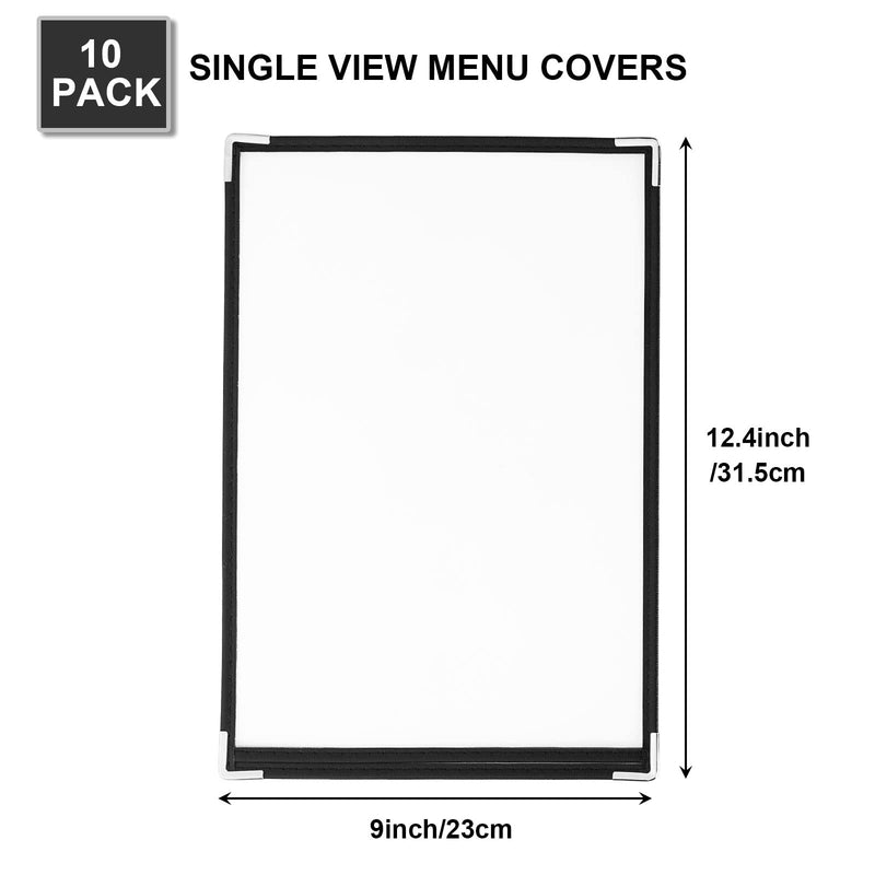 [Australia - AusPower] - 10 Pack Menu Covers, 8.5 x 11 inch Menu Holder for Restaurant, Single Page Menu Sleeves Double Clear View, Menu Holder for Kitchen, Restaurant Supplies, Drink, Wine Menu 