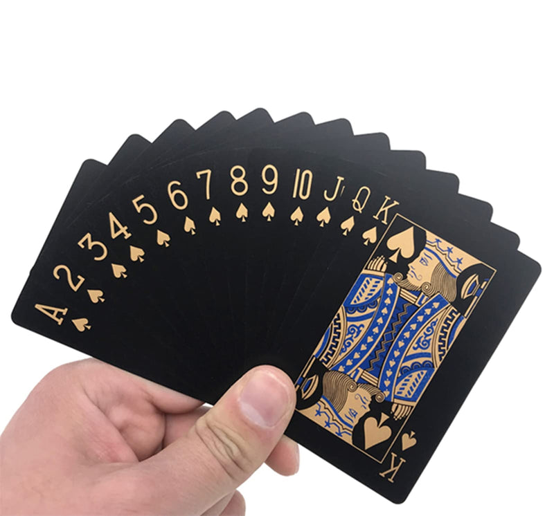 [Australia - AusPower] - Merytes 2 Deck of Waterproof Poker Cards and Playing Cards with Flexible Plastic PVC Classic Trick Cards Golden 