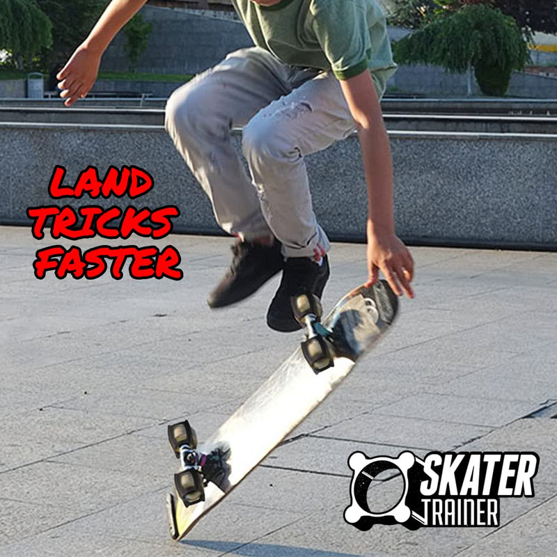 [Australia - AusPower] - Skater Trainers Skateboarding Accessories - Learn Skate Tricks Faster and Safer. Works on Any Skateboard and Anyone- Beginner Kids, Teens, Adults, Boys and Girls -.Ollie, Kickflip, and More Black 