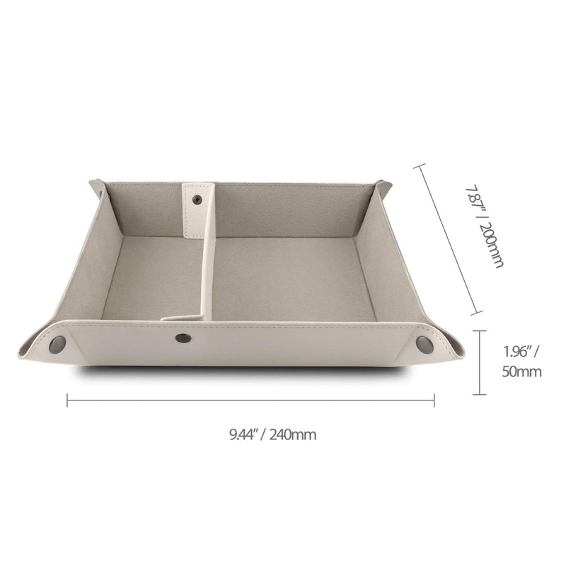 [Australia - AusPower] - Londo Leather Tray Organizer - Practical Storage Box for Wallets, Watches, Keys, Coins, Cell Phones and Office Equipment 