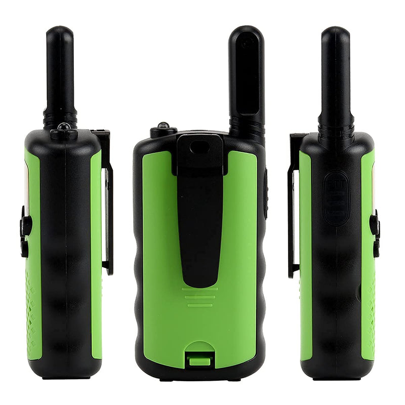 [Australia - AusPower] - OWNZNN Wireless Walkie-Talkie for Kids, Walkie-talkies UT308 FRS 22 Channel Long Range Two Way Radio with Scan/Vox/Flashlight LCD Display/Call Tone Function,The Best Gift for Children.(2 Pack) Green 308 