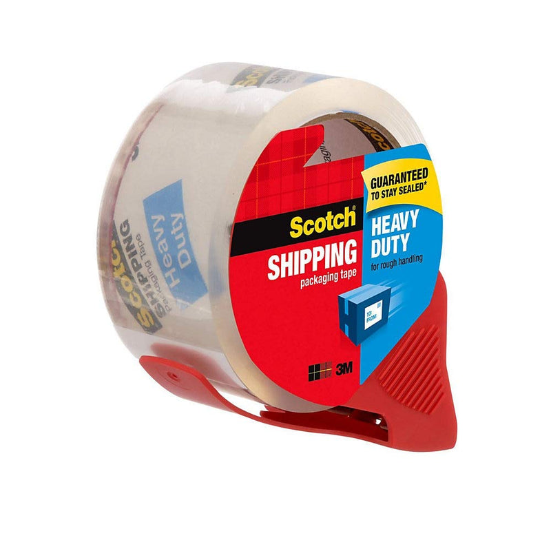 [Australia - AusPower] - Scotch Heavy Duty Shipping Packaging Tape, 1.88" x 54.6 Yards, 3" Core, Clear, Great for Packing, Shipping & Moving, 1 Roll, Dispensered (3850-RD) 