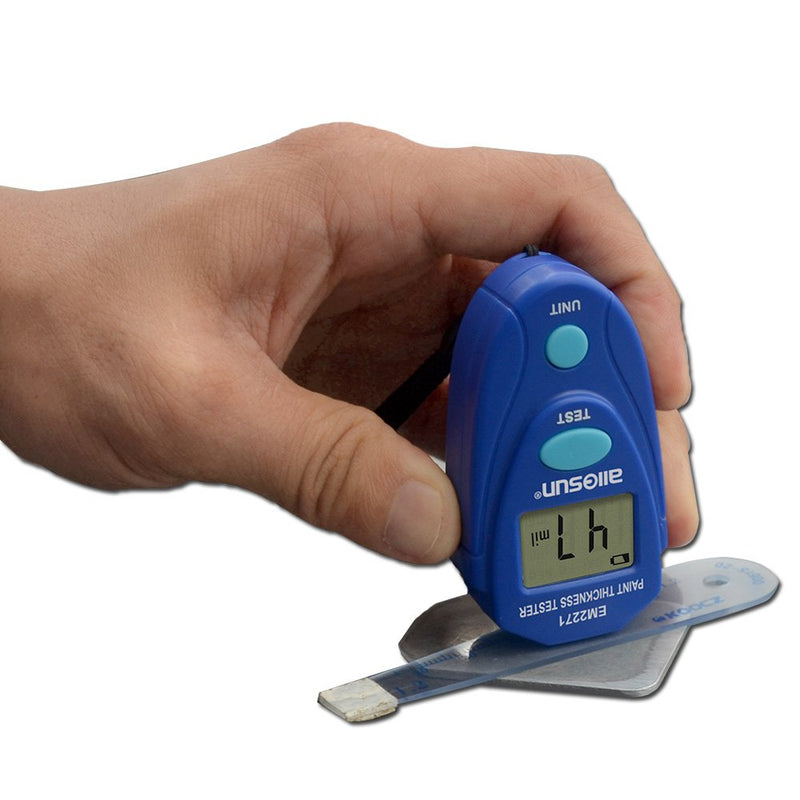 [Australia - AusPower] - allsun Paint Thickness Gauge Automotive Digital Car Coating Thickness Meter Calibration Data Hold Resolution 1mil Blue 