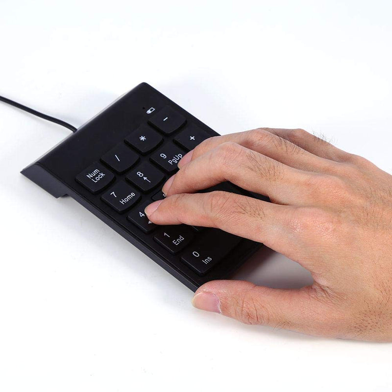 [Australia - AusPower] - Mini Wired USB Numeric Keypad 18 Keys Slim Number Pad for Desktop Laptop PC 