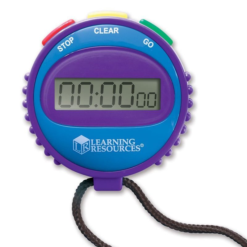 [Australia - AusPower] - Learning Resources Simple 3 Button Stopwatch, Supports Science Investigations, Timed Math Exercises, Elapsed Time Tracking, Ages 5+ 