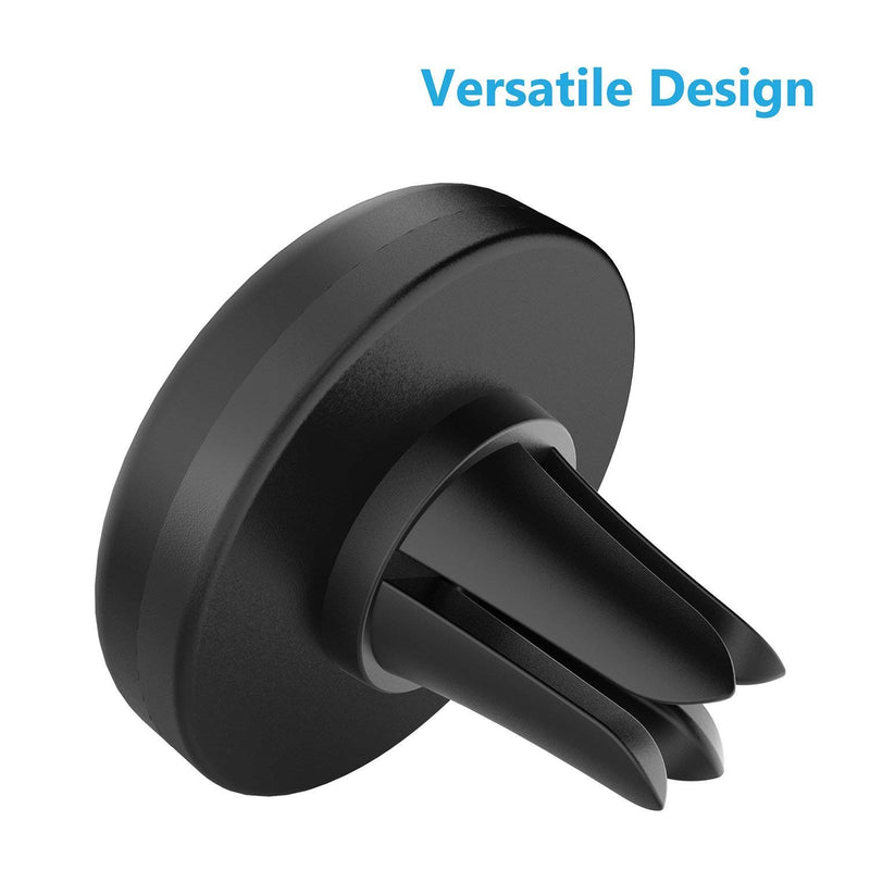 [Australia - AusPower] - WixGear Universal Air Vent Magnetic Phone Car Mount Holder with Fast Swift-Snap Technology for Smartphones and Mini Tablets, Black 1 Pack 