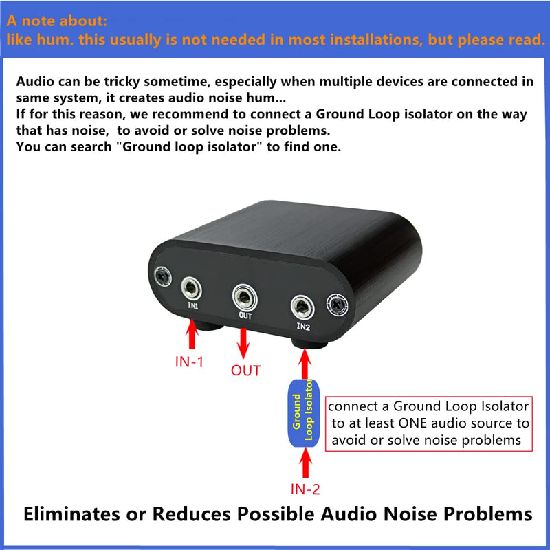 [Australia - AusPower] - 2 in 1 Out 3.5mm Stereo Audio Switch aux switcher Speaker selector Distributor 2 to 1 Splitter Box M1 