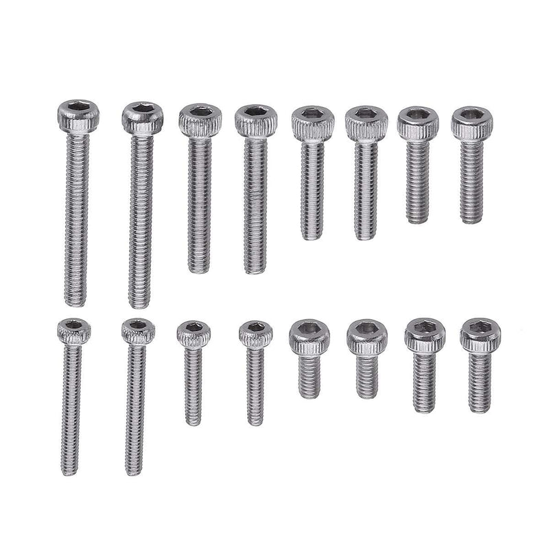 [Australia - AusPower] - 50pcs/set universal Turntable Headshell Cartridge Mounting Kit Stainless Steel Bolts Hex Socket Head Screws Nuts Set with mixed boxed. 