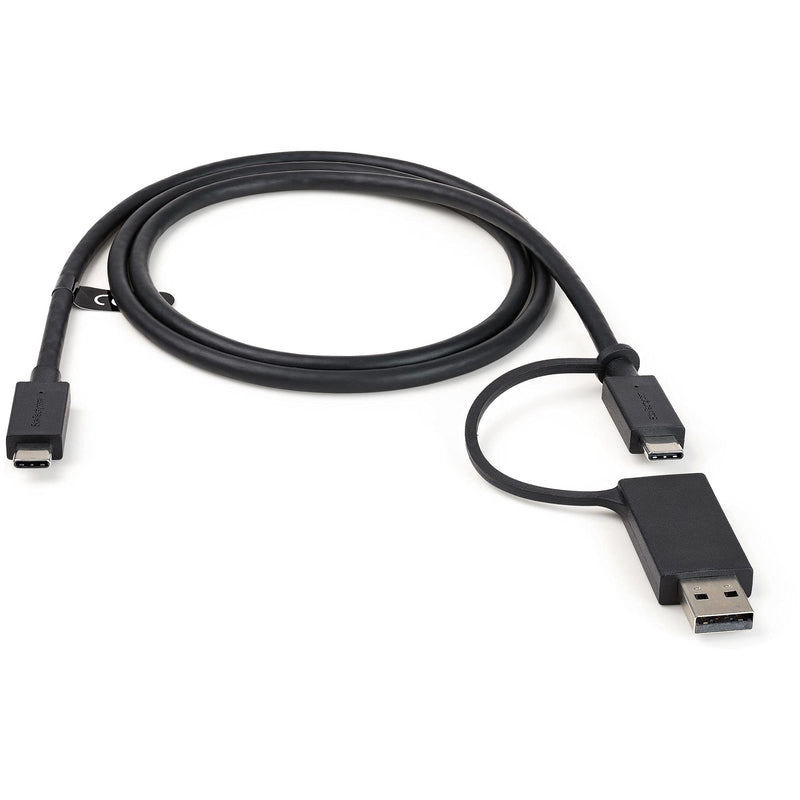 [Australia - AusPower] - StarTech.com 3ft (1m) USB-C Cable with USB-A Adapter Dongle - Hybrid 2-in-1 USB C Cable w/USB-A - USB-C to USB-C (10Gbps/100W PD), USB-A to USB-C (5Gbps) - Ideal for Hybrid Docking Station (USBCCADP) 