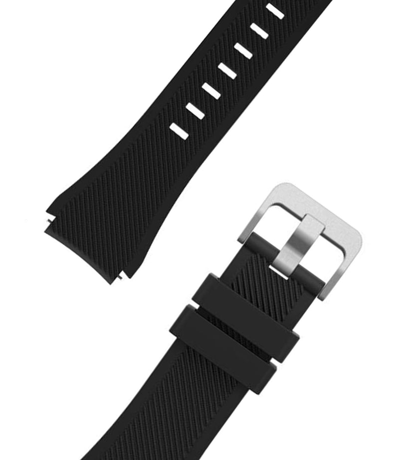 [Australia - AusPower] - Looy Replacement Smart Watch band 22mm for Michael Kors Access Bradshaw Smart Watch 22mm Classic Silicone Band Strap for MKT5001/5004/5013 - Black 