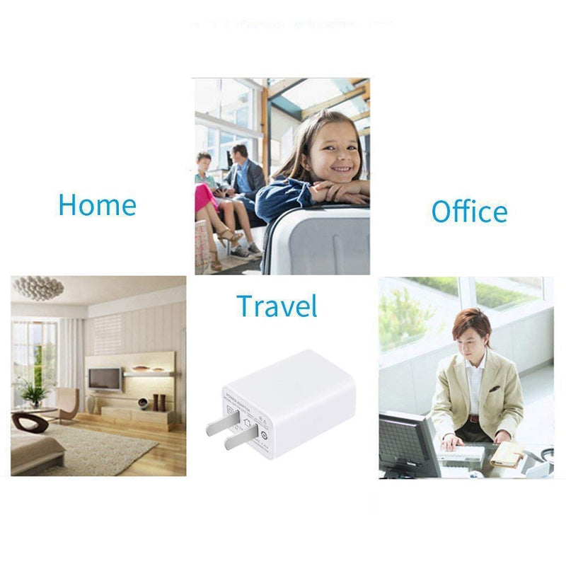 [Australia - AusPower] - USB Wall Charger FOBSUNLAND. USB Wall Plug 5V 2.1A AC Power Adapter Compatible with iPhone,Pad,Samsung,Tablet,Kindle and More (White 2pack) 