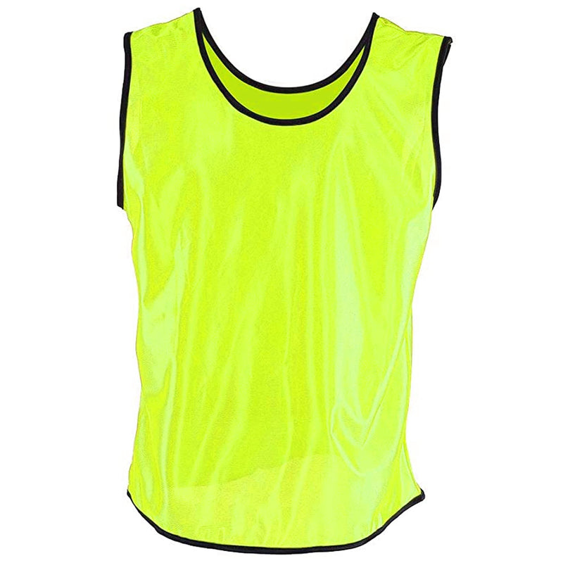 [Australia - AusPower] - DALLX Sports Scrimmage Nylon Mesh Team Practice Vests Pinnies Jerseys Bibs for Children Adult Youth Soccer Volleyball Yellow Large 