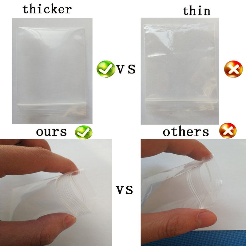[Australia - AusPower] - 【Thicker】 2" x 3", 200 Count Small Plastic Bags Zipper Poly Bags | 3 Mil -Food Grade Safe| Clear Reclosable Zipper Storage Plastic Bags for Jewelry,Candy,Pill,Beads 