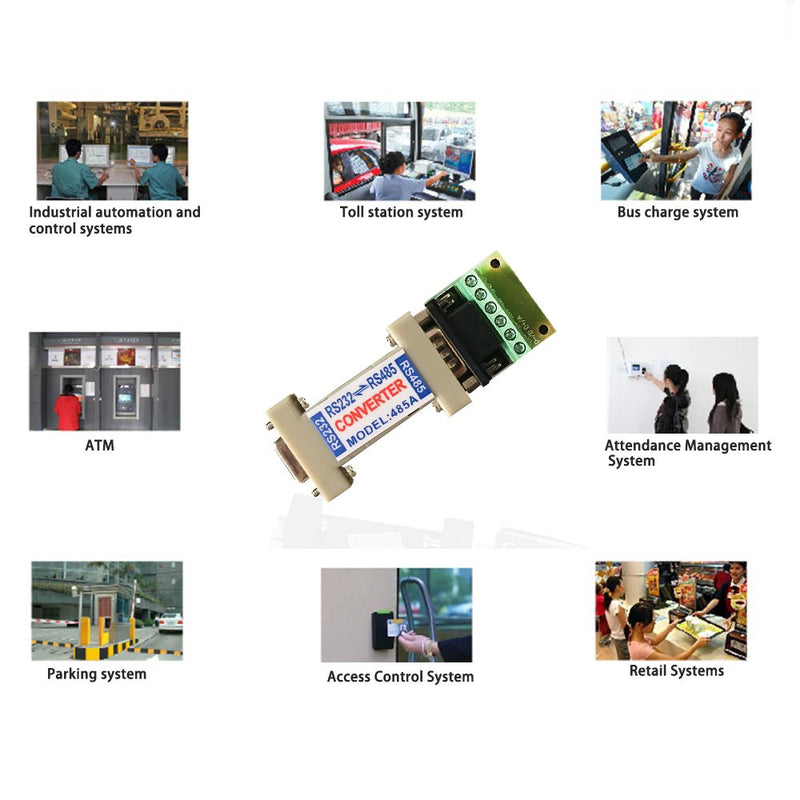 [Australia - AusPower] - RS232 to RS485,LFHUKEJI RS-232 Female to RS-485/RS-422 485/422 Female Adapter Converter(Passive) 