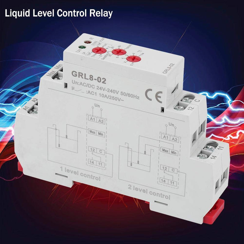 [Australia - AusPower] - Liquid Level Control Relay Water Level Controller 10A AC/DC 24V-240V GRL8-02 