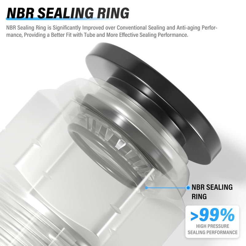 [Australia - AusPower] - TAILONZ PNEUMATIC Male Straight 5/16 Inch Tube OD x 3/8 Inch NPT Thread Push to Connect Fittings PC-5/16-N3 (Pack of 10) 5/16"OD x 3/8"NPT 