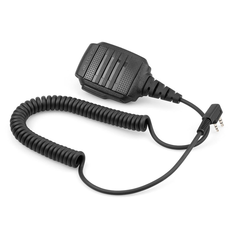 [Australia - AusPower] - Retevis IP54 Waterproof 2 Pin Speaker Mic, Compact Walkie Talkie Microphone for Baofeng BF-F8HP UV-5R BF-888S Retevis RT21 RT22 H-777 RT68 RT27 RT1 Arcshell AR-5 Two Way Radios (1 Pack) 