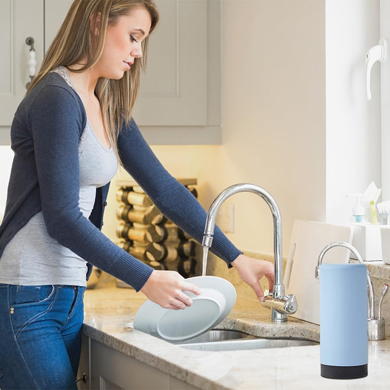 [Australia - AusPower] - Dish Soap Silicone Dispenser Refillable Dish Washing Liquid Dispenser Silicone Divided Bottle Squeeze Dish Soap Dispenser Hand Soap Bottle Dishwashing Liquid Dispensing (Size:240ml) 240ml 