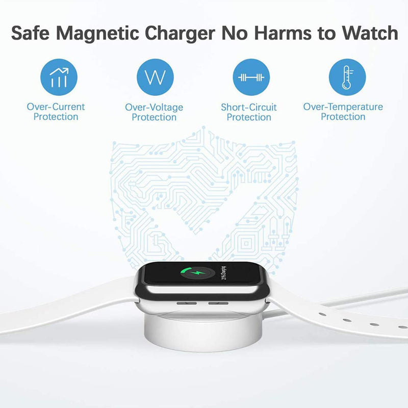 [Australia - AusPower] - Apple Watch Charger [Apple MFi Certified] Fast Wireless Magnetic Wireless Charging Cable (1m)+USB Power Adapter,Portable Charging Cord Compatible with Apple Watch Series 6 SE 5 4 3 2 1-Plug and Play Apple Watch Charger Cable✚ Apple 5W USB Power Adapter 