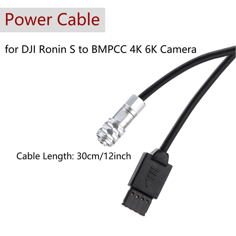 [Australia - AusPower] - Power Cable for DJI Ronin S Stabilizer Gimbal to BMPCC 4K 6K Video Camera Blackmagic Pocket Cinema Camera 4K Magic Electric Tap Design Charging Cable (12inch) 