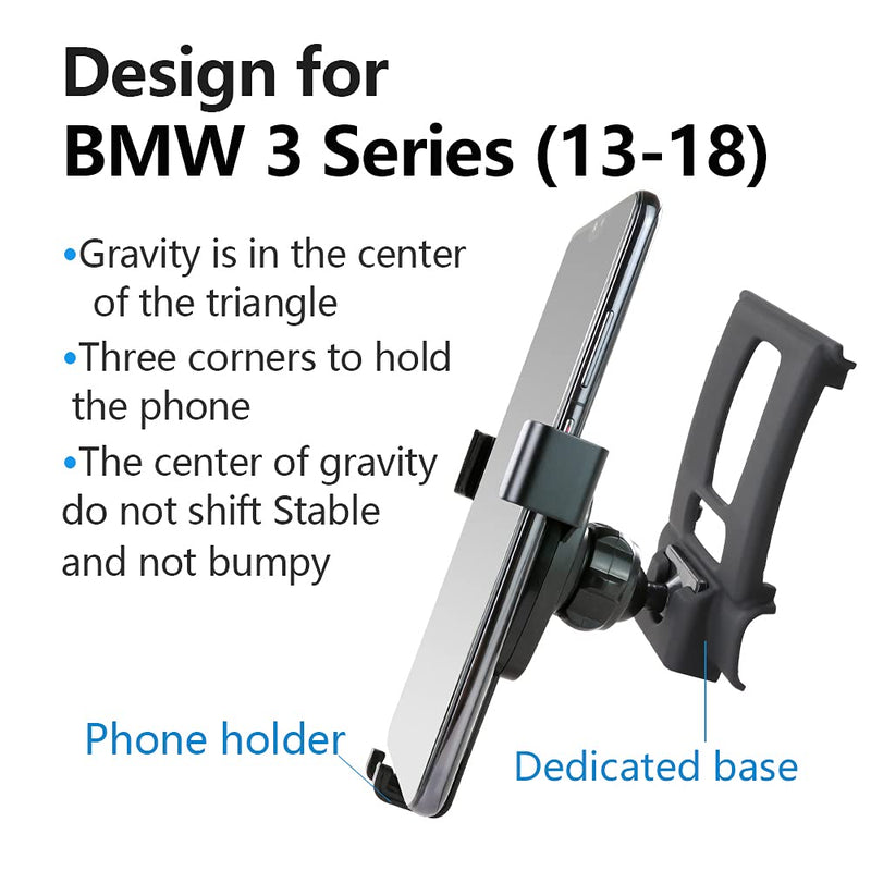 [Australia - AusPower] - LUNQIN Car Phone Holder for 2013-2018 BMW 3 Series Sedan 3GT 320i 330i BMW 4 Series 2014-2020 430i 440i F30 F32 Auto Accessories Navigation Bracket Interior Decoration Mobile Cell Phone Mount… for BMW 3 Series 2013-2018 / 4 Series 2014-2020 