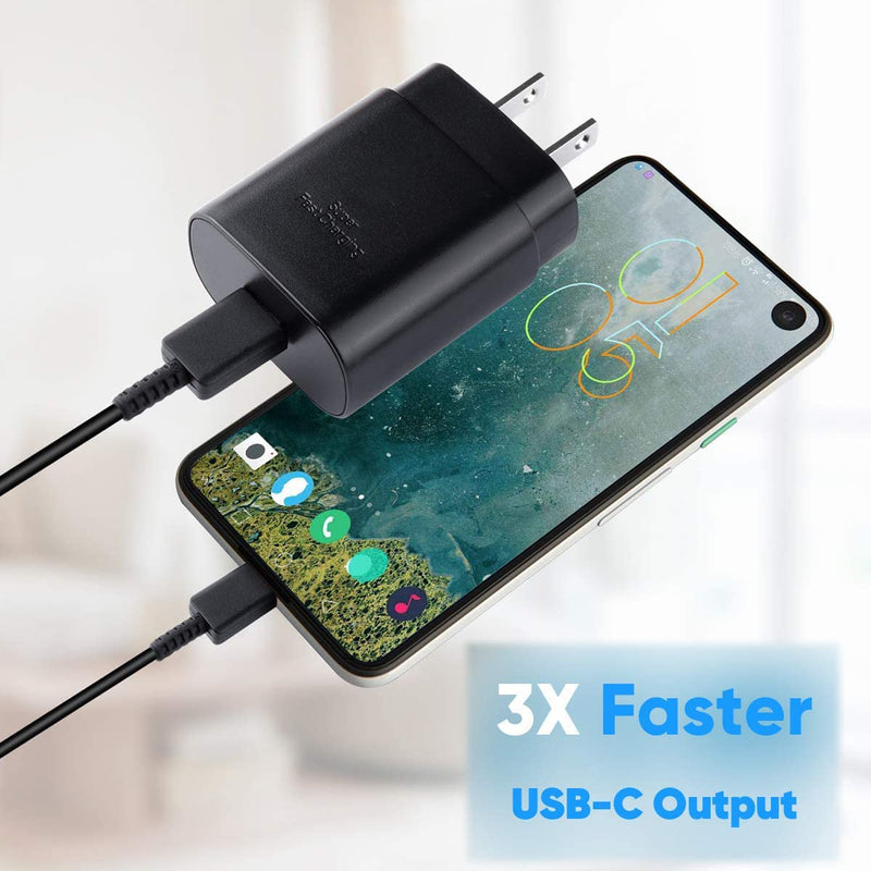 [Australia - AusPower] - Super Fast Charger Type C, 25W PD Wall Charger Block Compatible with Samsung Galaxy S21/S21+/S21 Ultra/S20/S20+/S20 Ultra/Note 20/Note 20 Ultra/Note 10/Note10 Plus + 2Pack 5Ft Type C to Type C Cable 