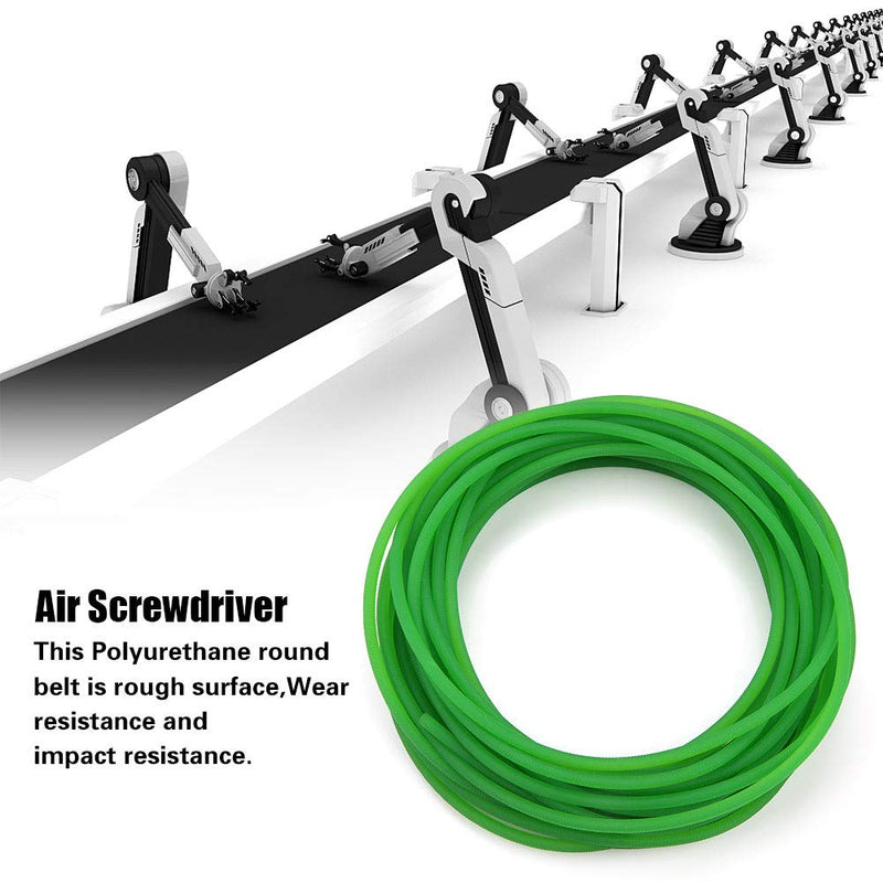 [Australia - AusPower] - High Performance Urethane Round Belting, PU Transmission Belt Polyurethane Round Belt for Drive Transmission Green 4mm x 10m 