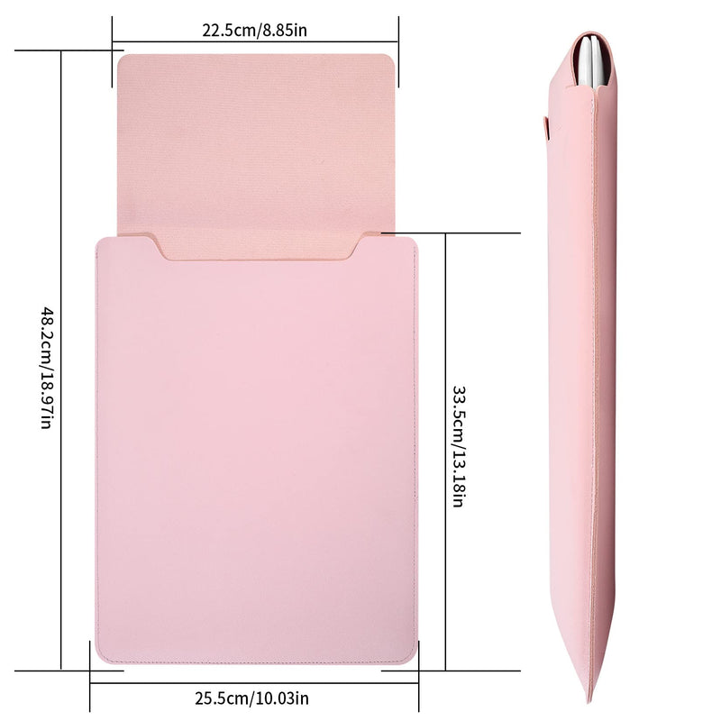 [Australia - AusPower] - 13.3-14" Laptop Sleeve, Padded Laptop Case, Thin Portable Versatile Laptop Case Bag Compatible with Laptop 2022 Pro 14 inch/2015 Pro 13.3 inch/2015 Air 13.3 inch (Light Pink) Light pink 