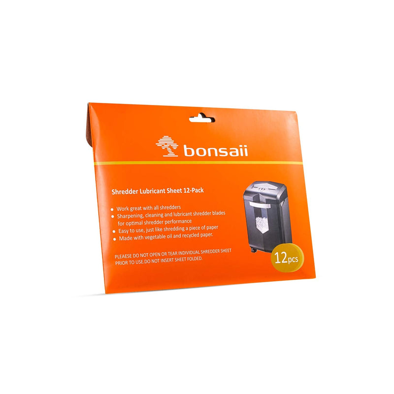 [Australia - AusPower] - Bonsaii Paper Shredder Lubricant Sheets,12-Pack (8.7 x 7.9 inch/Piece) 12 PACK 