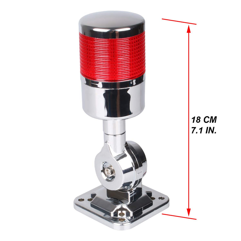 [Australia - AusPower] - 12-24V LED Stack Tower Lights, Industrial Warning Lights, Andon Lights, Column Signal Tower Indicator Lamp Beacon, Continuous/Flashing Light Switchable, 1 Level (Without Buzzer) DC 12 to 24V 1-Layer/no Buzzer 