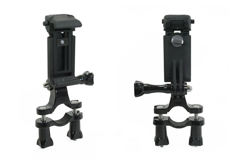 [Australia - AusPower] - Action Mount | Pole Mounting Bracket with Locking Phone Clamp. Attach Your Phone to Any Pole or Monopod for Use with Sport Camera. Operable with Phone or Sport Camara. (Tube Mount w/Phone Mount) Tube Mount w/Phone Mount 