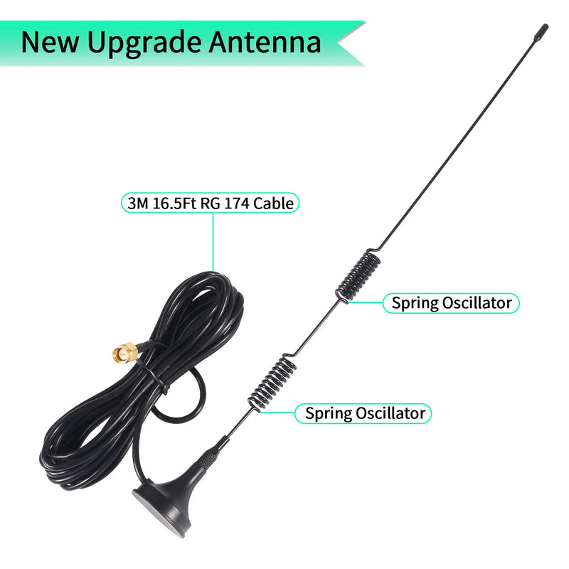 [Australia - AusPower] - Dual Band 136-174MHz 400-470MHz 8dBi SMA Male Antenna Magnetic Base Antenna Handheld Two Way Radio Compatible with Ham Radio Walkie Talkie Icom Yaesu Vertex Standard Horizon Marine VHF Radio 