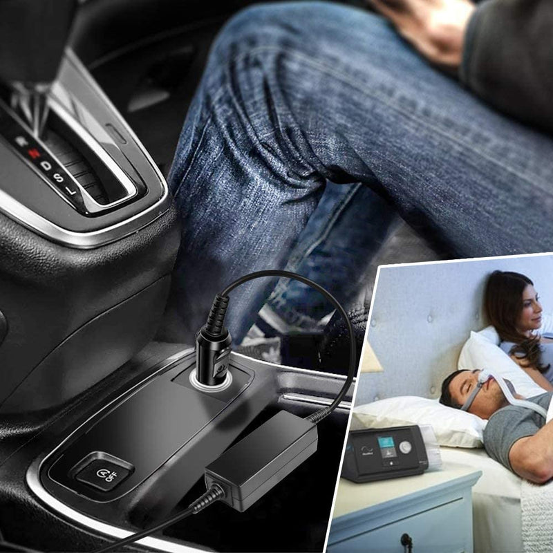 [Australia - AusPower] - TAIFU 12-24V Car Charger for ResMed Airsense AirCurve 10 S10 DC Adapter 90W Resmed S10 CPAP BiPAP Machines 370001 37297 37207 Rockpals 300W/500W DC Converter Resmed Airsense 10 Power Supply Cord 