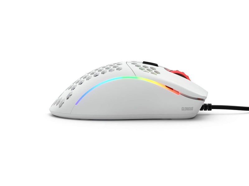 [Australia - AusPower] - Glorious Gaming Mouse - Glorious Model D Minus Honeycomb Mouse - Superlight RGB PC Mouse - 62 g - Matte White Wired Mouse Model D- (Minus) 