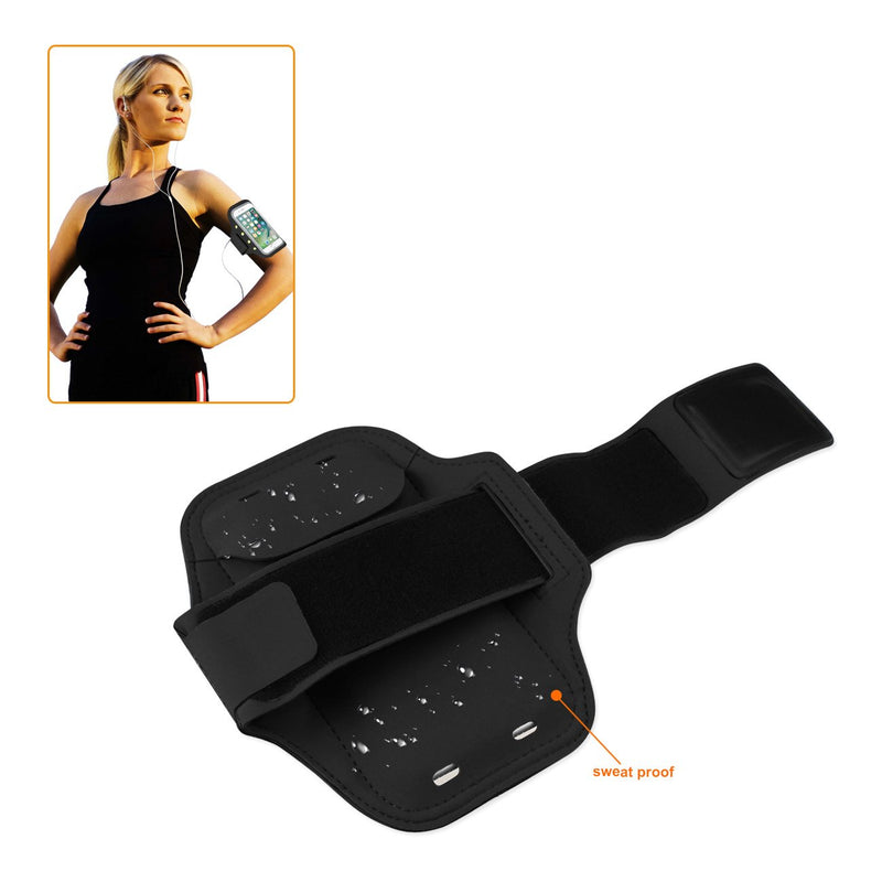 [Australia - AusPower] - Reiko Running Sports Armband for iPhone 7/6/ 6S Or 5 Inches Device with Led in Black (5X5 Inches) 
