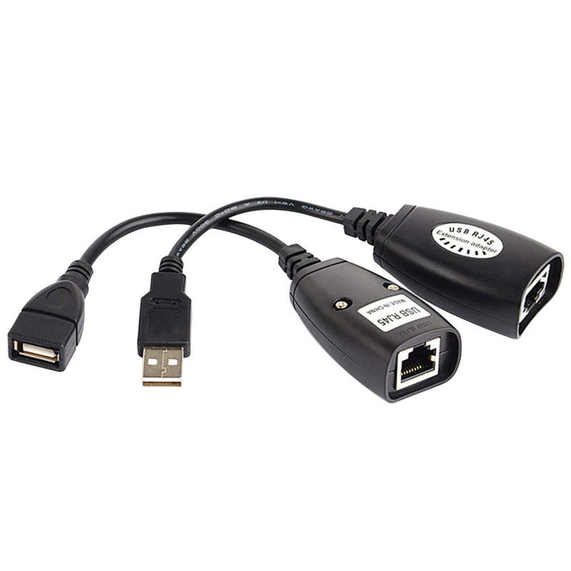 [Australia - AusPower] - OUOU USB 2.0 to RJ45 Adapter RJ45 LAN Cable Extension Cable USB Extender Over Cat5/Cat5e /Cat6 Cable 