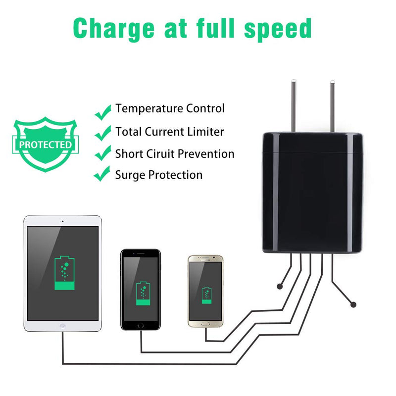 [Australia - AusPower] - Charger Plug, 3 Pack Ehoho 2.1A Dual Port USB Wall Charger Power Adapter Charging Block Replacement for iPhone 13 12 11 XR/X/Xs, 8/7/6 Plus, Samsung Galaxy S21 S20 S10, LG,HTC, Moto, Android Phones 