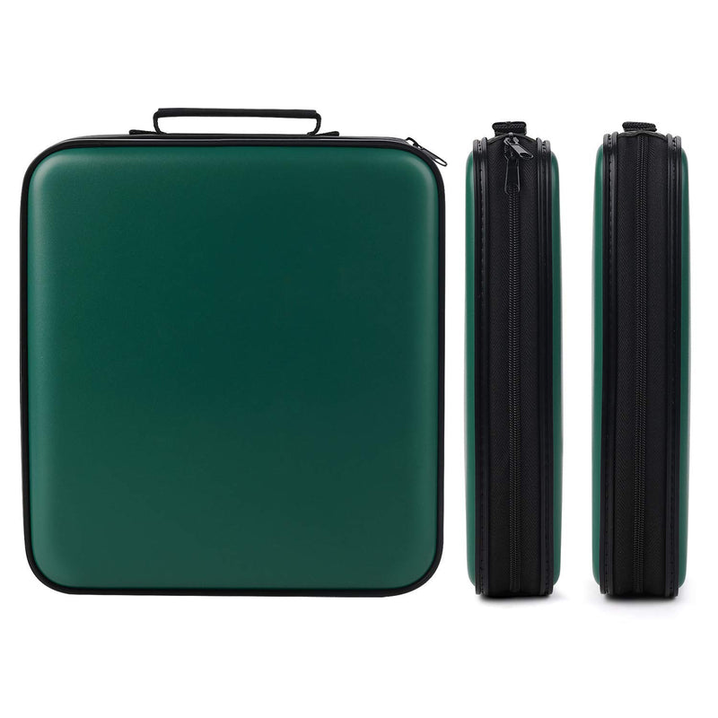 [Australia - AusPower] - Fansport CD Case 160 Capacity DVD Case Organizer CD/DVD Case, CD Case Storage DVD Organizer Case DVD Booklet CD/DVD Holder Case DVD Book Heavy Duty DVD Case Book Wallet (Dark Green) Dark Green 