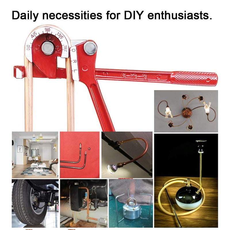 [Australia - AusPower] - Wostore 180 Degree Tubing Bender for 1/4 5/16 and 3/8 Inch Copper Aluminum Thin Stainless Steel Red 